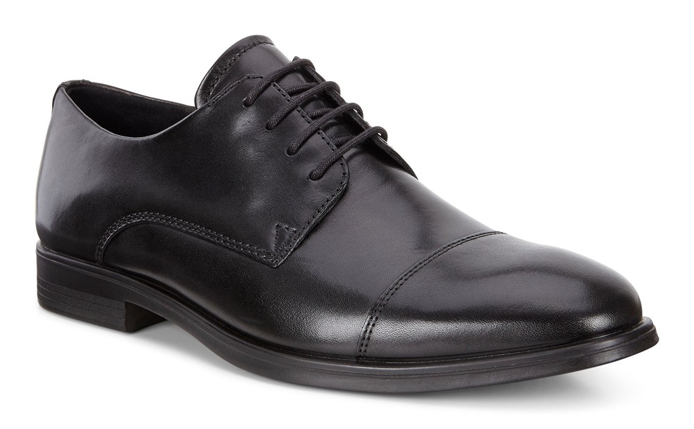 Zapatos De Vestir Hombre - ECCO Melbourne Cap Toe Tie - Negros - FIP457830